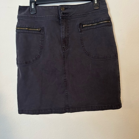 prAna Black Denim Broadway Skirt Size 8 - Picture 2 of 7